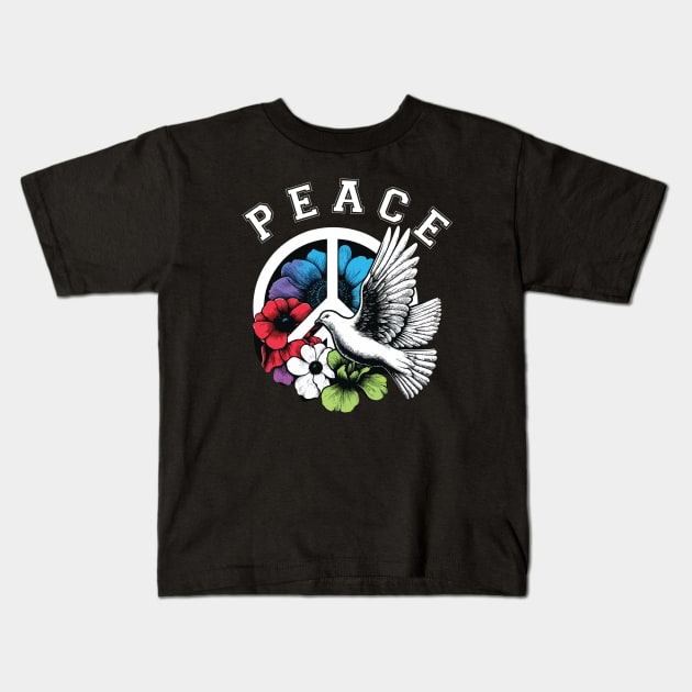 Israeli-Palestinian peace and love Kids T-Shirt by whatyouareisbeautiful